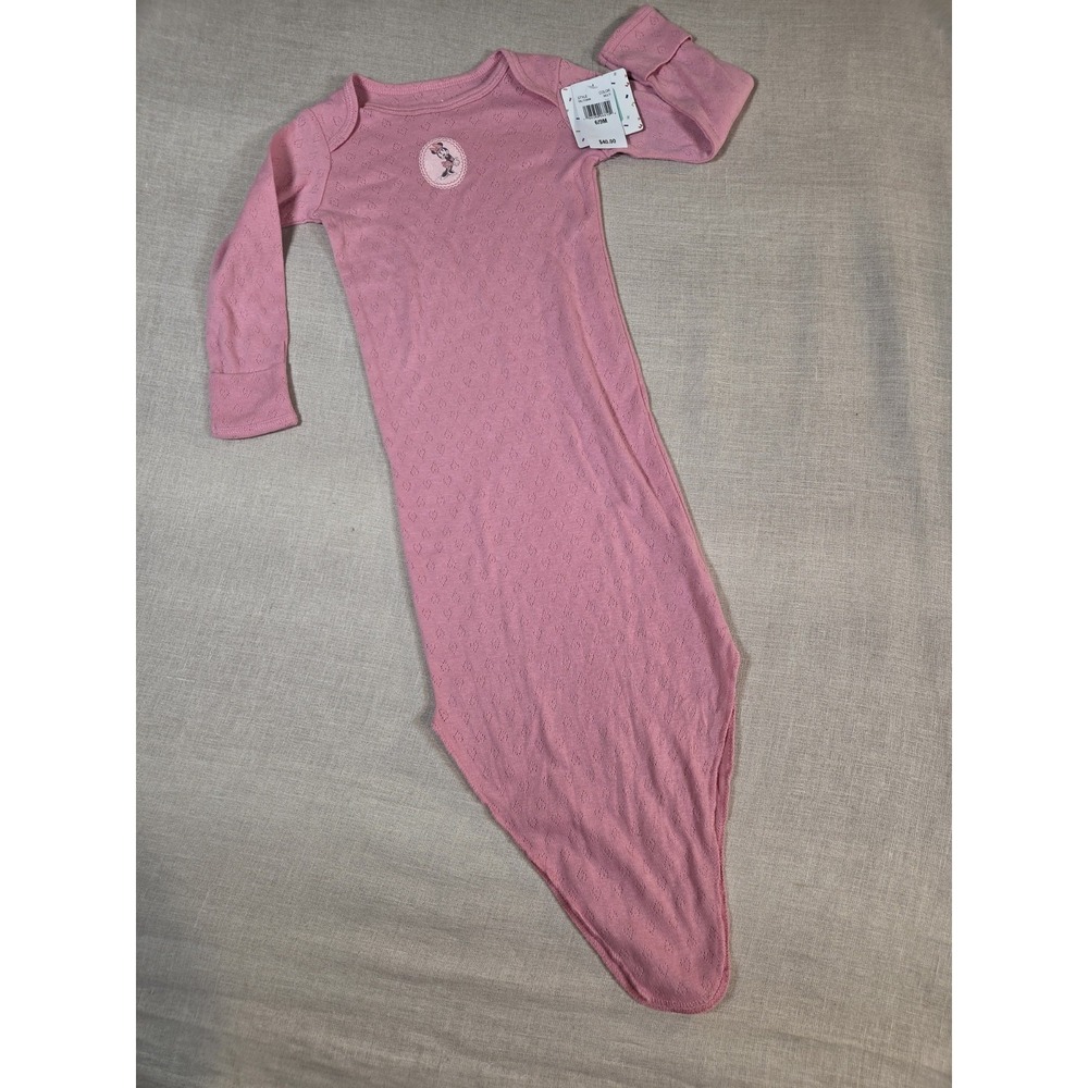NWT Disney Baby Pink Minnie Mouse Baby Knotted Gown 6-9 Months